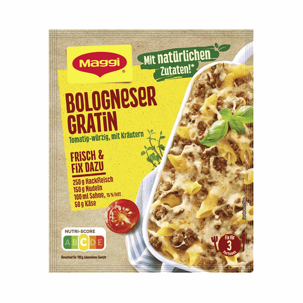 An image of  Maggi Fix Bologneser Gratin 35g | Sold by Heimat.one, the home to original German products.