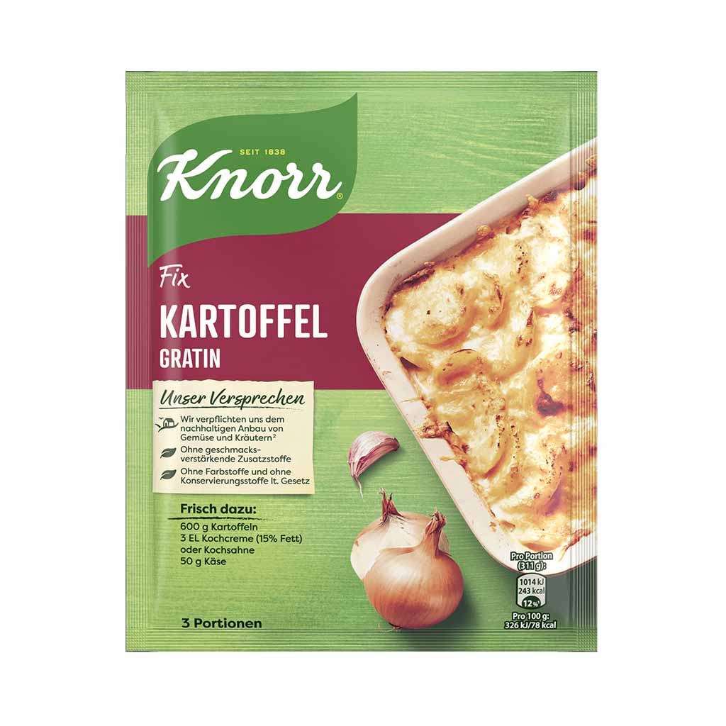 An image of  Knorr Fix Kartoffel Gratin 37g | Sold by Heimat.one, the home to original German products.