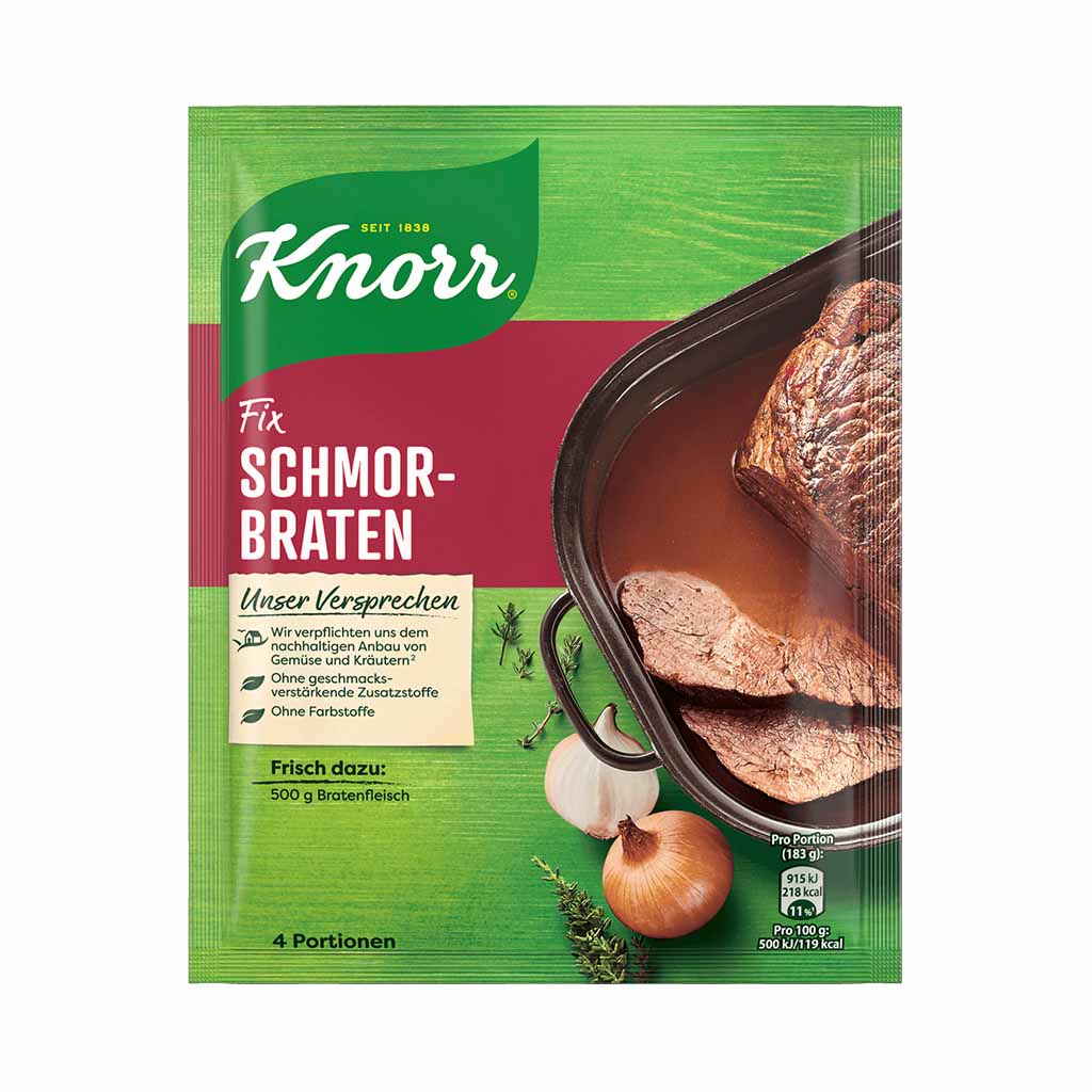 An image of  Knorr Fix Schmorbraten 41g | Sold by Heimat.one, the home to original German products.