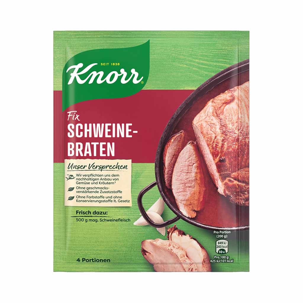 An image of  Knorr Fix Schweinebraten 41g | Sold by Heimat.one, the home to original German products.