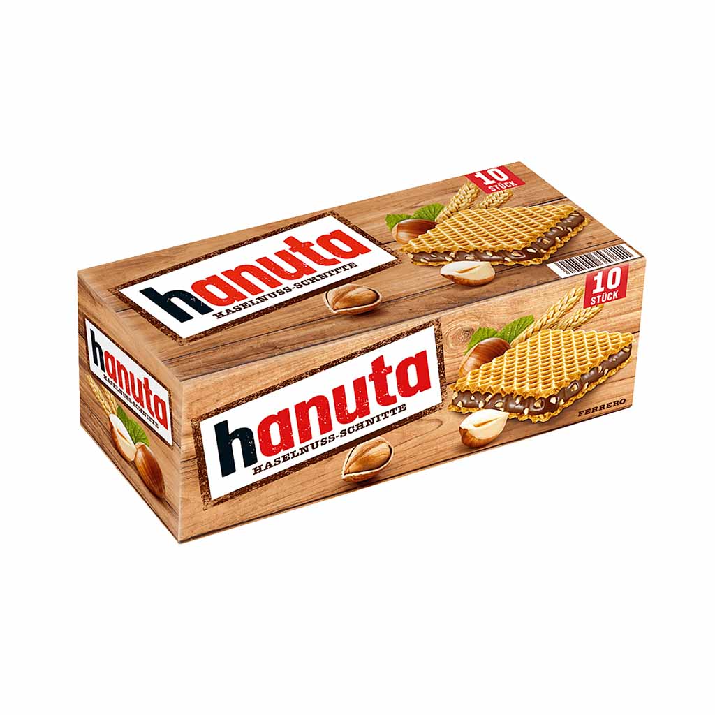 An image of  Hanuta 10 Stück, 220g | Sold by Heimat.one, the home to original German products.