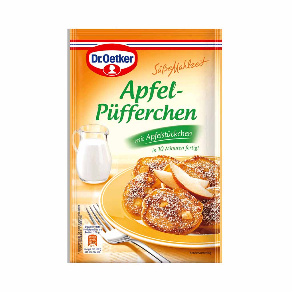 An image of  Dr. Oetker Apfel Püfferchen Mischung 152g | Sold by Heimat.one, the home to original German products.