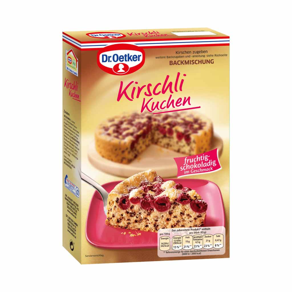 An image of  Dr.Oetker Kirschli Kuchen 435g | Sold by Heimat.one, the home to original German products.