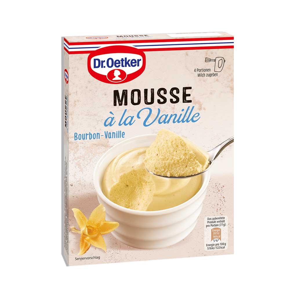 An image of  Dr. Oetker Mousse a la Vanille 60g | Sold by Heimat.one, the home to original German products.