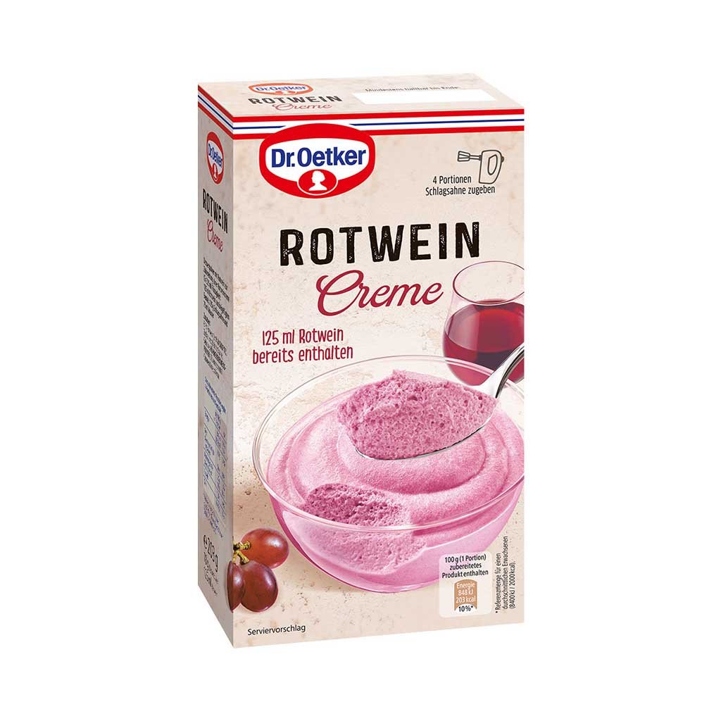 An image of  Dr. Oetker Rotwein Crème 325ml | Sold by Heimat.one, the home to original German products.