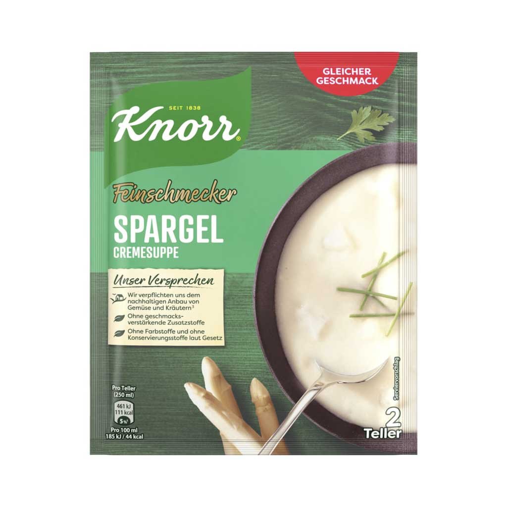 An image of  Knorr Feinschmecker Spargel Cremesuppe 500ml | Sold by Heimat.one, the home to original German products.