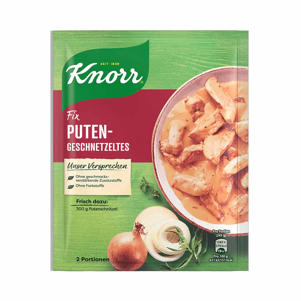 An image of  Knorr Fix Puten Geschnetzeltes | Sold by Heimat.one, the home to original German products.