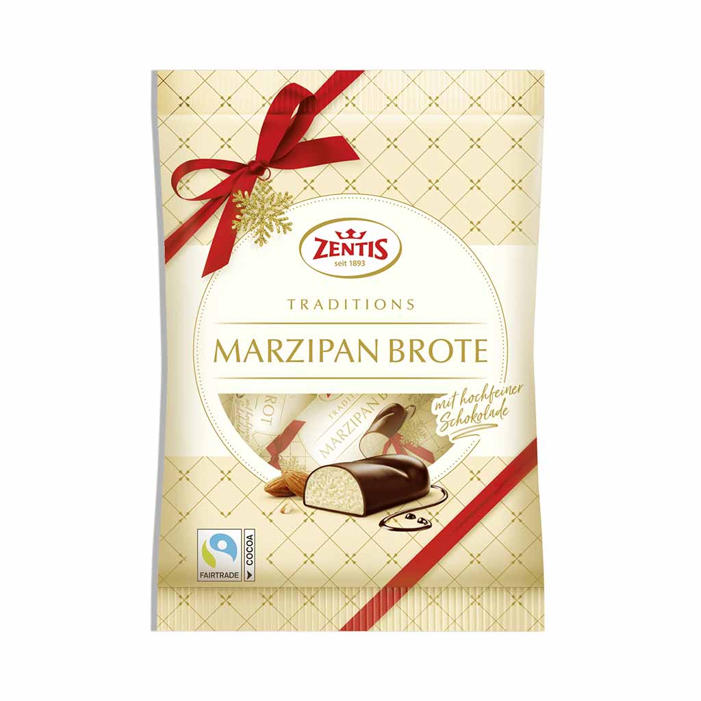 An image of  Zentis Marzipan Brote 4x 25g | Sold by Heimat.one, the home to original German products.
